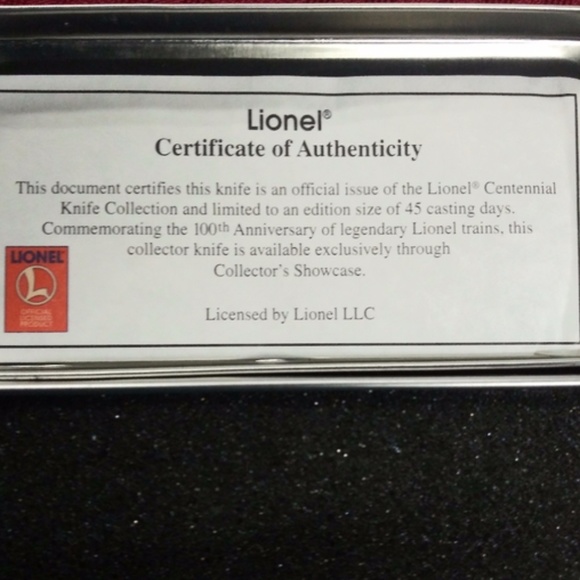 Lionel Santa Fe Commemorative Folding Knife Accessories Lionel